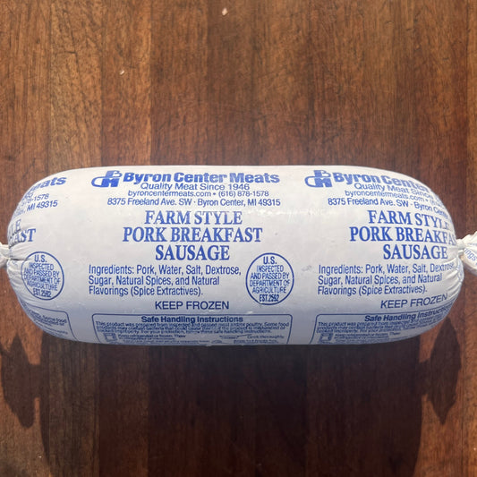 Pork Breakfast Sausage $6.99/lb